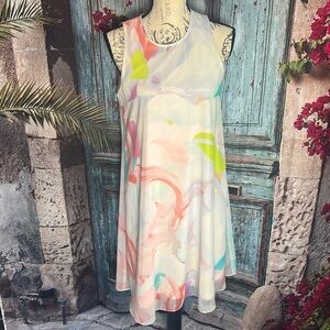 Calvin Klein Multicolor Floral Sleeveless Crew neck Shift Dress, size 8, GUC‎